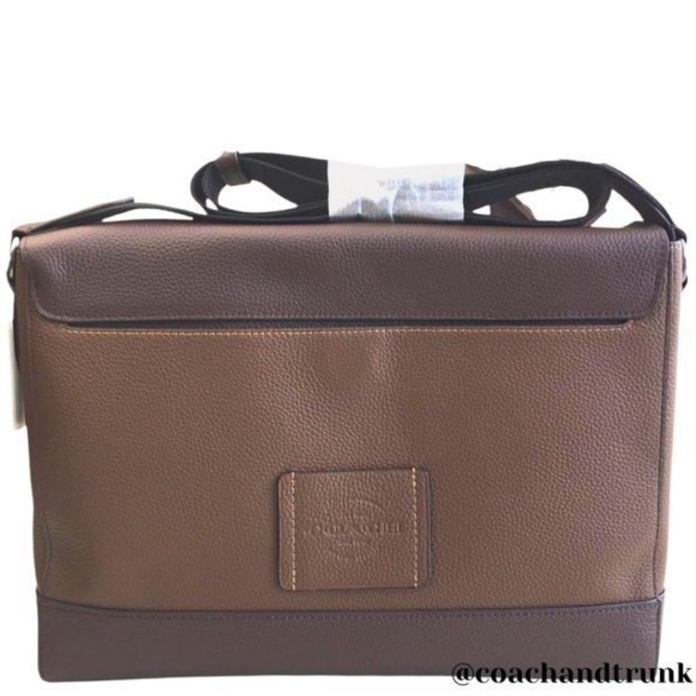 COACH Leather Hudson Tobacco and Mahogany Messenger / Laptop Bag NWT - Picture 4 of 11